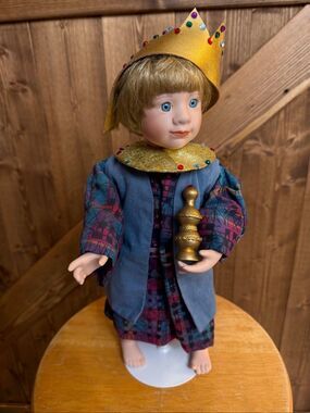 Ashton-Drake “Toi” Porcelain Boy Doll King Costume Scepter Nativity Collection (